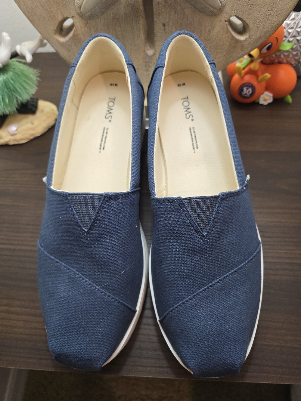 TOMS Navy Alpargata Slip-On Size 10w